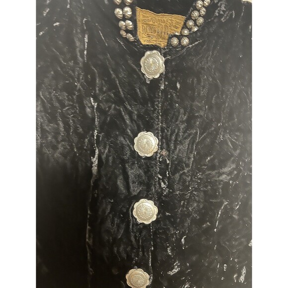 VTG 90’s Western Double D Ranch wear Velvet Vest Sz M - Picture 6 of 10